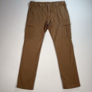 Polo Ralph Lauren Cargo Pants Men's 35x30 Brown Slim Fit Tapered Stretch